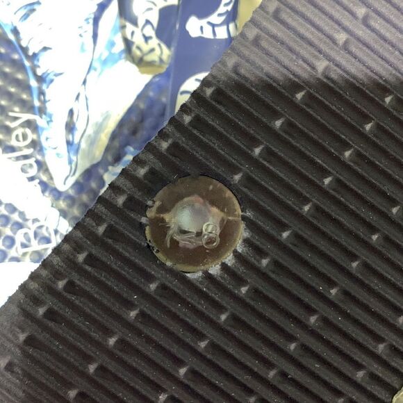 VERA Bradley seashell print flipflops blue/white NWOT women’s size 7-8 - Picture 8 of 9